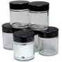 Bocal en verre Viva Housewares avec couvercle, différentes tailles/quantités, transparent, 30 ml Bocal en verre Viva Housewares avec couvercle, différentes tailles/quantités, transparent, 30 ml