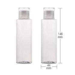 5 oz Clear Plastic Empty Bottles Travel Bottle Container with Flip Cap BPA -free Sample Tube Jars for Cosmetic Bath Shower Gel Lotion Liquid Shampoo - Set of 4