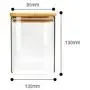 Bocal en verre UPKOCH 750ml avec couvercle en bois étanche pour stockage de nourriture, idéal pour thé, café, épices, sucre, sel. Bocal en verre UPKOCH 750ml avec couvercle en bois étanche pour stockage de nourriture, idéal pour thé, café, épices, sucre, sel.