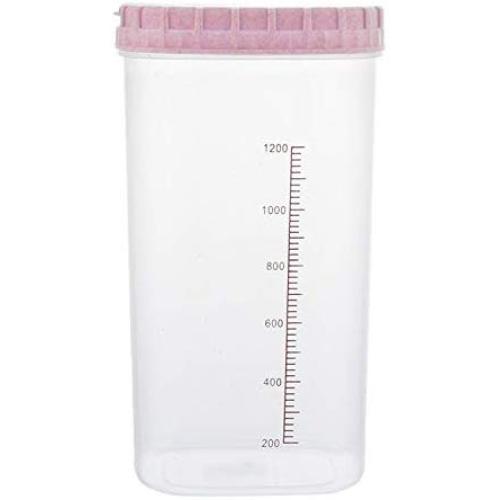 Collecting Tank Storage Box Grains Practical 3 Size Food Storage Jar Multipurpose Container Wheat Straw Seal Tank Box,Pink2