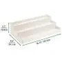 mDesign Plastic Adjustable, Expandable Kitchen Cabinet, Pantry, Shelf Organizer/Spice Rack with 3-Tiered Levels of Storage for Spice Bottles, Jars, Seasonings, Baking Supplies - 2 Pack - Cream/Beige