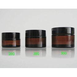 5G/10G/20G/30G/50G Amber Glass Cream Jar,Cosmetic Container,Cosmetic Jar Black Lid Glass Bottle,5G