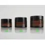 5G/10G/20G/30G/50G Bernstein Glas Cremekarafe, Kosmetikbehälter, Kosmetikflasche mit schwarzer Kappe, 5G