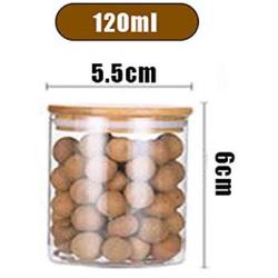 Glass Jars Sealed Cans With Cover Kitchen Food Storage Bottles Spice Jars Candy Storage Banks Tea Box Kitchen Storage Can,Z1 5.5X6Cm