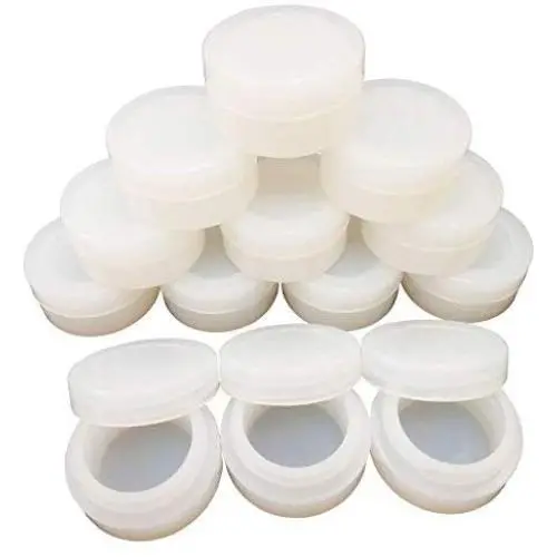 Silikonbehälter 7ml Klar für Dab Oil, Antihaft, Runde Konzentrat-Wachsbehälter (10er Set)