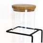 HOUSIYU Food Storage Container Sealed Container for Coffee Beans/Tea/Dried Fruit/Milk Tea/Coffee Shop/Product Display Glass Jar, 6010CM