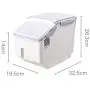 WOLFBUSH Rice Storage Container Plastic Kitchen Rice Box Sealed Cereal Grain Organizer with Wheels for Kitchen (22lb / 50 cup) WOLFBUSH Rice Storage Container Plastic Kitchen Rice Box Sealed Cereal Grain Organizer with Wheels for Kitchen (22lb / 50 cup)