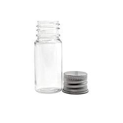 6Pcs Empty Refillable Clear Plastic Small Storage Container Bottle Jars with Aluminum Lid For Cosmetics Travel Essential Oils Powders Creams Ointments Grease and More(10ml/0.34oz)