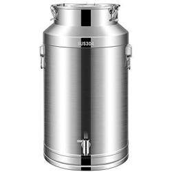 RSHJD Stainless Steel Fermenter, Milk Bucket Wine Pail, Can Be Used to Store Milk, Rice, Edible Oil Cereals, Easy to Transport, Multiple Sizes