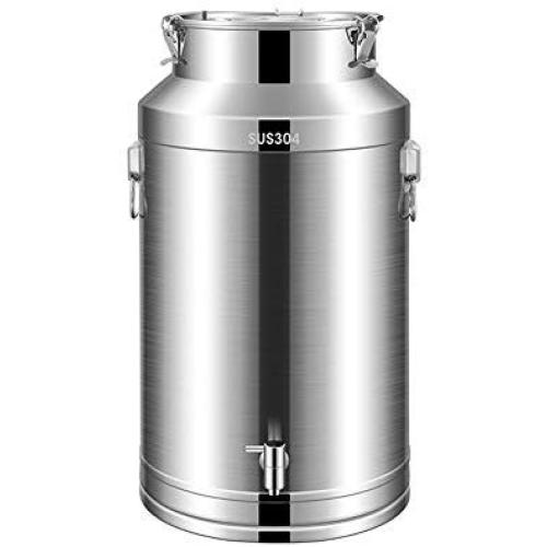 RSHJD Stainless Steel Fermenter, Milk Bucket Wine Pail, Can Be Used to Store Milk, Rice, Edible Oil Cereals, Easy to Transport, Multiple Sizes