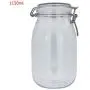 Dsxnklnd 1150ML Plastic Oval Clip Top Storage Jar with Airtight Seal Lid Food Candy Container Kitchen Spice Organizer