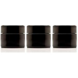 Infinity Jars 30 Ml (1 fl oz) Pocket Size Black Ultraviolet Glass Screwtop Jar 3-Pack