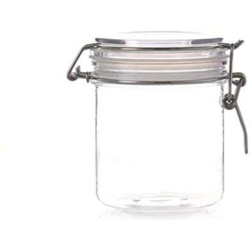 Fixture Displays Wire Clasp PET Jar 500 ml Spice Jar Seal Paint Oil Storage Jar Container Lock 18615-500ML-12PK-2D