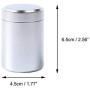 Rabinyod Bulan 1pc Mini Metal Tin Canister Candy Tea Sugar Coffee Tea Storage Box Jar Container (Silver)