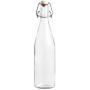 Le Parfait Swing Top Bottles - 500ml French Glass Preserving Bottles w/Logo Stopper, 16oz/Pint (Pack of 3) 500ml Stainless