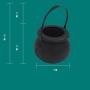 Garneck Halloween Candy Jars, Handheld Candy Buckets, Witch Cauldron Candy Holders for Halloween Party Hanging Props (8 pcs Black)