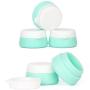 BlueSunshine Silicone Cosmetic Containers Cream Jar with Sealed Lids, 3 Pieces - Food Grade Silicone - BPA Free - Great for Travel, Home and Outdoor (10ml Cream Jars)