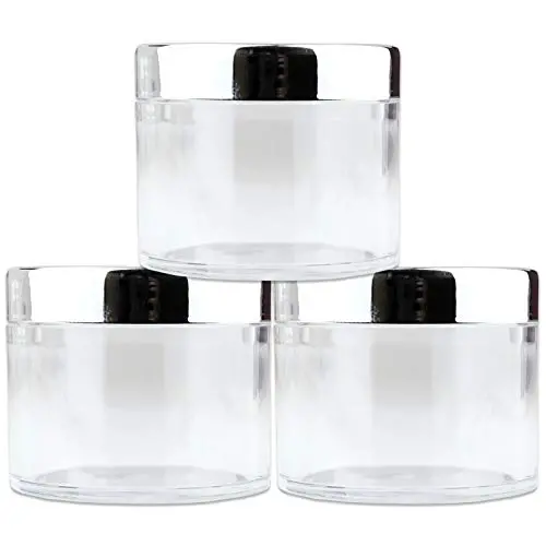 Beauticom 60 Grams/60 ML (2 Oz) Round Clear Leak Proof Plastic Container Jars with SILVER Lids for Travel Storage Makeup Cosmetic Lotion Scrubs Creams Oils Salves Ointments (3 Pieces) Beauticom 60 Grams/60 ML (2 Oz) Round Clear Leak Proof Plastic Container Jars with SILVER Lids for Travel Storage Makeup Cosmetic Lotion Scrubs Creams Oils Salves Ointments (3 Pieces)
