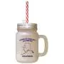 Navy WorldS Coolest Alaskan Girlfriend AK Frosted Glass Mason Jar With Straw