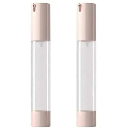 2PCS 30ml/1oz Plastic Clear Airless Vacuum Pump Press Bottle Empty Refillable Lotion Dispenser with Pink Lid Portable Travel Sample Packing Container Jar for Lotion Essence Emulsion Serum 2PCS 30ml/1oz Plastic Clear Airless Vacuum Pump Press Bottle Empty Refillable Lotion Dispenser with Pink Lid Portable Travel Sample Packing Container Jar for Lotion Essence Emulsion Serum