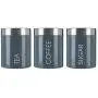 Premier Housewares Liberty Tea, Coffee and Sugar Canisters - Set of 3, Grey Premier Housewares Liberty Tea, Coffee and Sugar Canisters - Set of 3, Grey