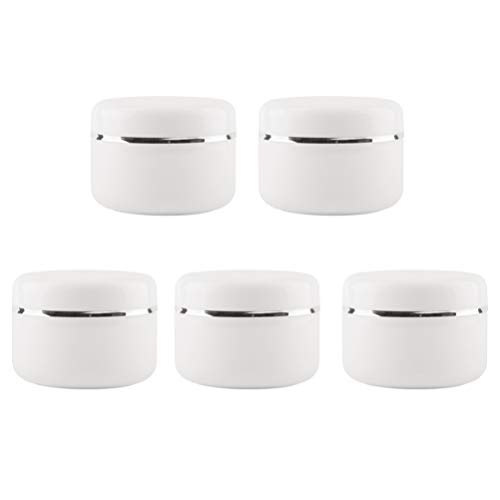 Minkissy 5pcs Travel Cream Jars Mini Cream Container Travel Size Bottles Cosmetic Makeup Container 20g