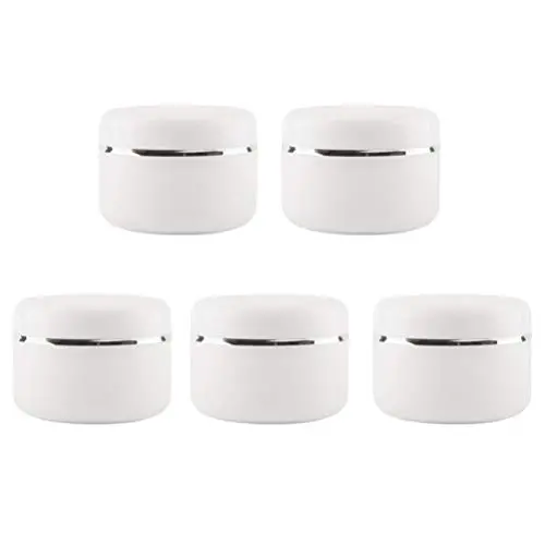 Minkissy 5pcs Travel Cream Jars Mini Cream Container Travel Size Bottles Cosmetic Makeup Container 20g