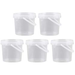 Artibetter 15PC Slime Storage Containers with Lids and Handle, Leakproof Clear Plastic Storage Slime (Spoon-Colored Random)