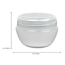 Beauticom 12 Pieces 20G/20ML White Frosted Container Jars with Inner Liner for Pills, Medication, Ointments and Other Beauty and Health Aids - BPA Free