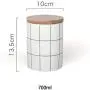 Hoobar Ceramic Storage Jar with Bamboo Lid,Simple Style Sealed Tanks,Kitchen Food Storage Canisters for Coffee Beans,Tea and Grain (Large) Hoobar Ceramic Storage Jar with Bamboo Lid,Simple Style Sealed Tanks,Kitchen Food Storage Canisters for Coffee Beans,Tea and Grain (Large)