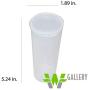 W Gallery 10 Clear 60 Dram Pop Top - Airtight Smell Proof Containers - Plastic Medical Grade Prescription Bottles for Pills Herbs Flowers Supplements, Bulk Pack, Not Glass Jars