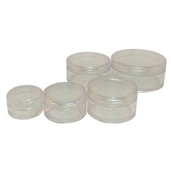 Made in Taiwan Transparent Empty Plastic Storage Jar 5 Kinds of Size (3 Sets)