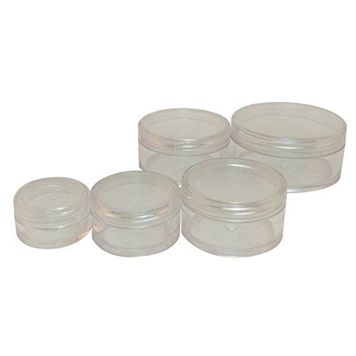 Made in Taiwan Transparent Empty Plastic Storage Jar 5 Kinds of Size (1 Set)