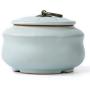 Handmade Porcelain Antique Tea Candies Ceramic Sealed Jar Kung Fu Tea Ceremony Accessories Antique Storage Containers,A