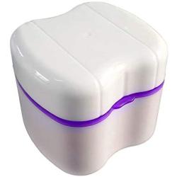 Gus Craft Lavender Purple Denture Box with Simple Retrieval Tab, Great for Dental Care, Easy to Open, Store and Retrieve (Lavender Purple)