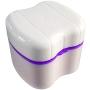 Gus Craft Lavender Purple Denture Box with Simple Retrieval Tab, Great for Dental Care, Easy to Open, Store and Retrieve (Lavender Purple)