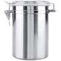 DIABO Stainless Steel Airtight Canister Sealed Storage Jar Tank with Clear Lid Vacuum Sealed Food Storage Container, Tea Coffee Sugar Flour Canisters