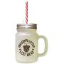 Brown GrannyS Little Luv Bug Frosted Glass Mason Jar With Straw