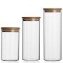 Glass Food Storage Containers Glass Jar No Lead Kitchen Storage Bottles Sealed Cans with Cover Large Capacity Candy Glass Jars Tea Box (10x10cm 2pcs)