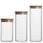 Glass Food Storage Containers Glass Jar No Lead Kitchen Storage Bottles Sealed Cans with Cover Large Capacity Candy Glass Jars Tea Box (6.5x8cm)