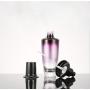50ML 1.7 Ounce Gradient Purple Glass Pump Bottles Empty Refillable Lotion Bottle Upscale Travel Cosmetic Container Holder for Foundation Cleanser Essential Oils Liquids Cream