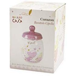 Galileo Casa 2408731 Corazon Onion Jar, Ceramic, Multicoloured