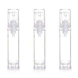 6PCS 10ml/0.34oz Empty Refillable Clear Plastic Airless Vacuum Pump Press Bottle Travel Packing Cream Lotion Bottle Containers Storage Jar Pot Vial For Cosmetic Toiletries Liquid Sample