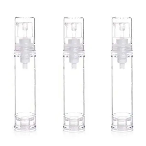 6PCS 10ml/0.34oz Empty Refillable Clear Plastic Airless Vacuum Pump Press Bottle Travel Packing Cream Lotion Bottle Containers Storage Jar Pot Vial For Cosmetic Toiletries Liquid Sample 6PCS 10ml/0.34oz Empty Refillable Clear Plastic Airless Vacuum Pump Press Bottle Travel Packing Cream Lotion Bottle Containers Storage Jar Pot Vial For Cosmetic Toiletries Liquid Sample