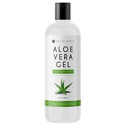 Aloe Vera Gel for Moisturizing Skin & Hair by Kate Blanc Cosmetics. Made from Freshly Cut Organic Pure Aloe Plant. 8oz. (Original)