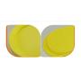 he yan long home Printing Glass Castor Seal Storage Jar 350ML European Style Kitchen Spice Jar Three Sets Small idea Spice jar (Color : Yellow)