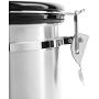Lawei 16 FL OZ Edelstahl Kaffeetiegel mit CO2-Ventil und Scoop, Kaffeetopf für ganze/gemahlene Kaffeebohnen