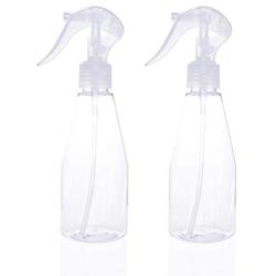 2Pcs Misting Spray Bottle, 200ml/6.8oz Clear Hair Sprayer for Cleaning Travel Essential Oils