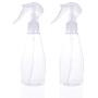 2Pcs Misting Spray Bottle, 200ml/6.8oz Clear Hair Sprayer for Cleaning Travel Essential Oils