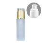 3PCS 30ml/1oz Empty Frosted Glass Lotion Bottle Cosmetic Container Storage Pot Jar Vials Dispenser with Gold Lid for Serum Emulstion Cream Essential Oil(Color As Photo)